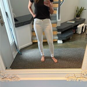 Size 27 Seven for all Man Kind White make ankle skinny jeans